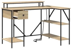 Asztal fiókkal sonoma tölgy 120 x 79 x 86.5 cm Faanyag