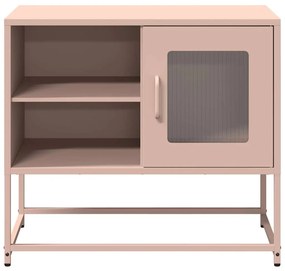 rózsaszín acél TV-szekrény 68 x 39 x 60,5 cm