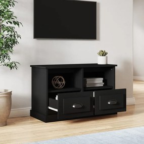 fekete szerelt fa TV-szekrény 80 x 35 x 50 cm