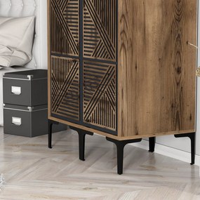 Kumsal gardróbszekrény, dió-antracit, 80 cm – TR845HCT5439
