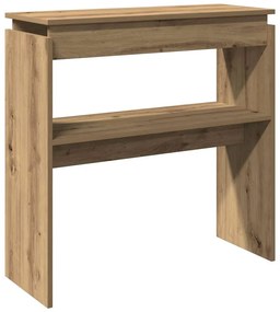 kézműves tölgy színű szerelt fa dohányzóasztal 80 x 30 x 80 cm