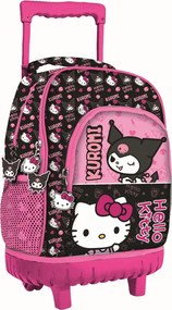 Hello Kitty & Kuromi prémium gurulós iskolatáska, táska 44 cm