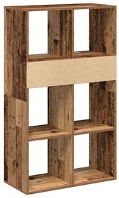 könyvszekrény antik fa 66x31x112 cm szerelt fa