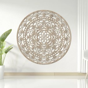 Elegáns, fából készült mandala, az élet virága - AFORDI