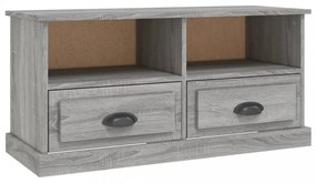 szürke sonoma színű szerelt fa TV-szekrény 93x35,5x45 cm