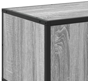 szürke sonoma színű szerelt fa és fém TV-szekrény 120x35x41 cm