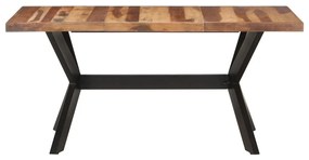 Tömör fa étkezőasztal mézszínű felülettel 160 x 80 x 75 cm