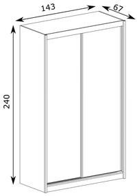 Ruhásszekrény Karoly (fehér craft) . Akció -17%. 1055435