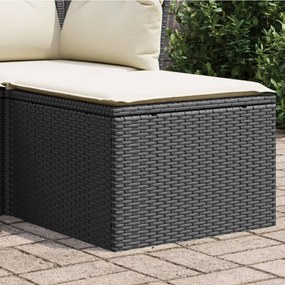 vidaXL fekete polyrattan kerti szék párnával 55 x 55 x 37 cm