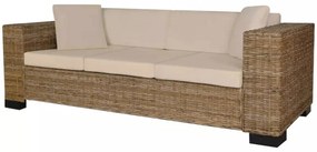 kétszemélyes és háromszemélyes kanapé szett valódi rattan