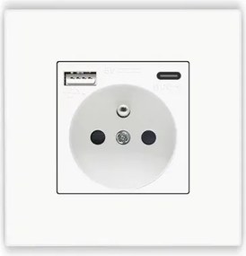 Szimpla Usb Aljzat A-c Kontakt 16A Műanyag 3.1A Quick Charge