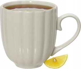 Porcelán bögre fehér kávés tea dísz 400 ml