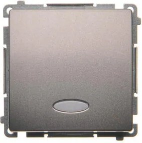 Simon Basic Lépcsőkapcsoló Led háttérvilágítással Inox BMW6L.01/21