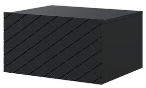 Scalia 50 1SZ éjjeliszekrény szett 2 db, falra szerelhető - matt fekete
