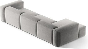 Világosszürke sarokkanapé (bal oldali-heverő résszel) Bergamo – Cosmopolitan Design