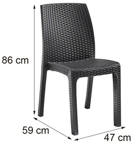 Hellda 4+1 kerti bútor garnitúra szett