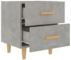2 db betonszürke éjjeliszekrény 40 x 35 x 47,5 cm
