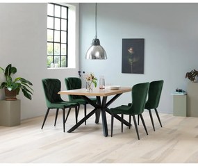 Zöld bársony étkezőszék Granby – Unique Furniture