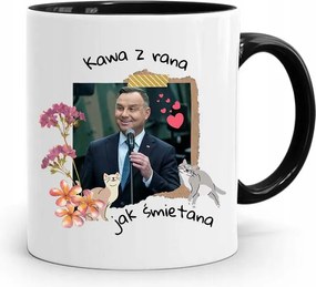 Bögre Fekete Elnök Andrzej Duda Kávé Reggel