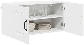 Fali konyhaszekrény polcokkal Fehér 80 x 31 x 40 cm Faanyag