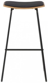 4 db fekete műbőr bárszék