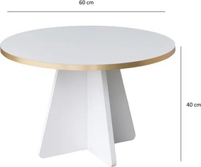Mushroom dohányzóasztal, arany, 60 cm – TR552NOS2375