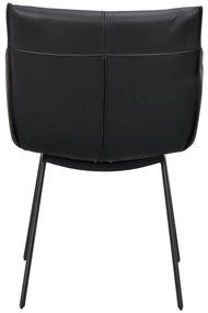 Fekete kárpitozott étkezőfotel szett 2 db-os Hinckley – Rowico