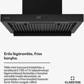 Klarstein AeroClean páraelszívó, 649,9 m³/h, 4 szint, EEK A++, elszívás/recirkuláció