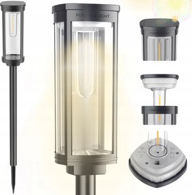 LED-es napelemes kerti lámpa kültéri kerti lámpa oszlop kocsibeálló