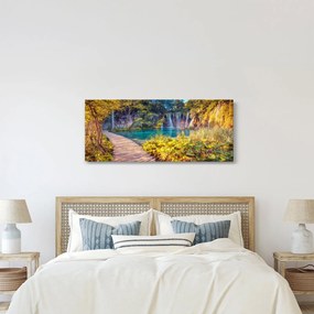 Kép - Plitvicei-tavak, Horvátország (120x50 cm)