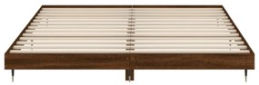 barna tölgy színű szerelt fa ágykeret matrac nélkül 120x200 cm