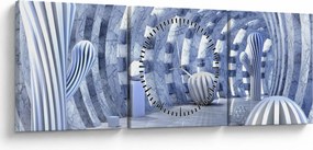Kép - 3D absztrakció (órával) (90x30 cm)