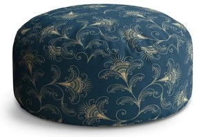 Circle zsámoly vintage díszek, arany / kék