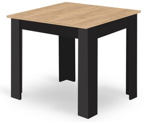 Fekete étkező szett 1 + 4, MADO ARTISAN asztal 80x80 + BALI MARK szék fekete