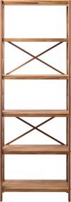 X- shelf 6 polcos, olajozott tölgy, 198 cm
