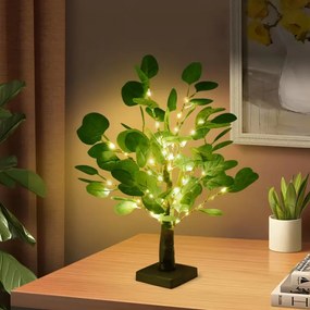 Led Lámpa Fa Eukaliptusz Bonsai hangulatos Ajándék 45cm