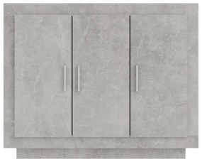 betonszürke szerelt fa tálalóasztal 92 x 35 x 75 cm