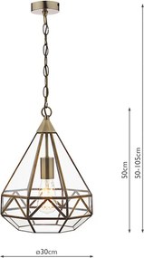 Laura Ashley Zaria 3650506-Q Függőlámpa 1x60W/E27 IP20