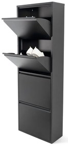 Fekete fém cipőtartó Billy – Spinder Design