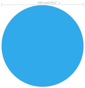 kék napelemes kerek lebegő PE medencefólia 455 cm