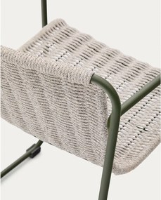 Szürkészöld fém kerti szék Maurina – Kave Home