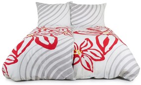 Pamut ágyneműhuzat FLOERIC világosszürke Ágyneműhuzat mérete: 70 x 90 cm | 140 x 200 cm