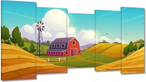 Festmények 150x80 Farm gyönyörű vidéki környezetben