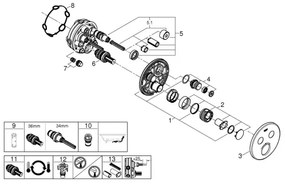 GROHE 29119000 - GROHTHERM SMARTCONTROL termosztát, fényes króm