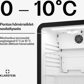 Klarstein Audrey Evo italhűtő | 64 x 47,5 cm | LED belső világítás | 85 W | 42 dB