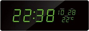 LED digitális óra dátum hőmérséklet JVD DH2.1 zöld számokat