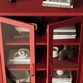 Vitrin GINA, 800 x 1015 x 400 mm, Modern: piros