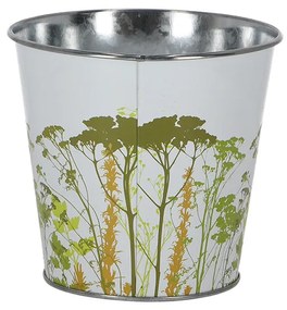 Mezei virág mintás cink cserép, 16 cm