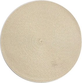 Asztali tányéralátét kerek szívószálas bézs 38cm 1db