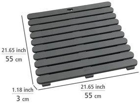 WENKO 22947100-Zuhanyszőnyeg beltéri & kültéri 55x55 cm szürke